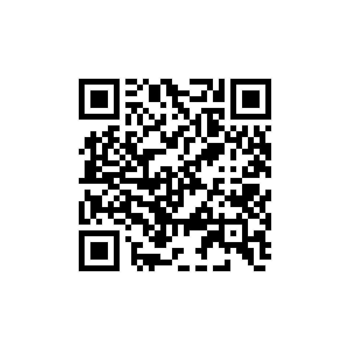 Plain black and white QR code for cswleadership.com